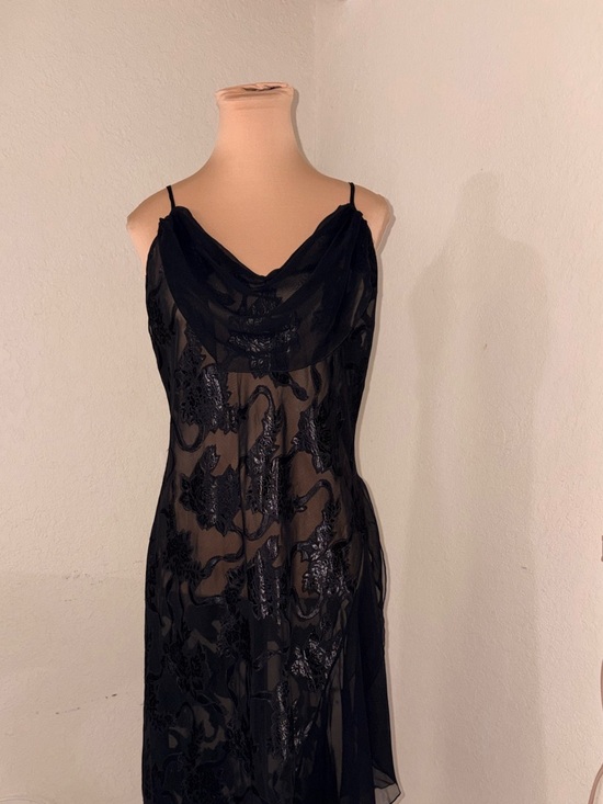 Victoria's Secret Dresses & Skirts - Vintage Victoria's Secret Black Sheer Floral Maxi Slip Dress